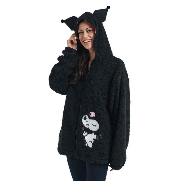 MY buy MELODY & KUROMI SHERPA HOODED CARDIGAN