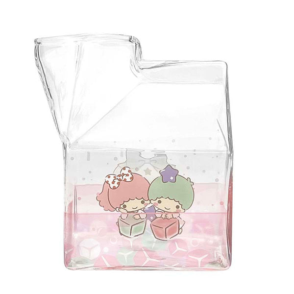 Kawaii Milk Cartoon Glass Cup - Kuru Store