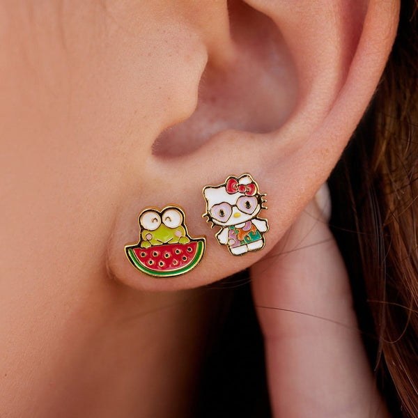 Hello Kitty x Pura Vida Face Stud Earrings (Silver)