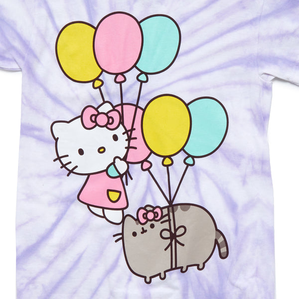 Hello Kitty x Pusheen Balloon Tie-dye T-shirt (Plus)