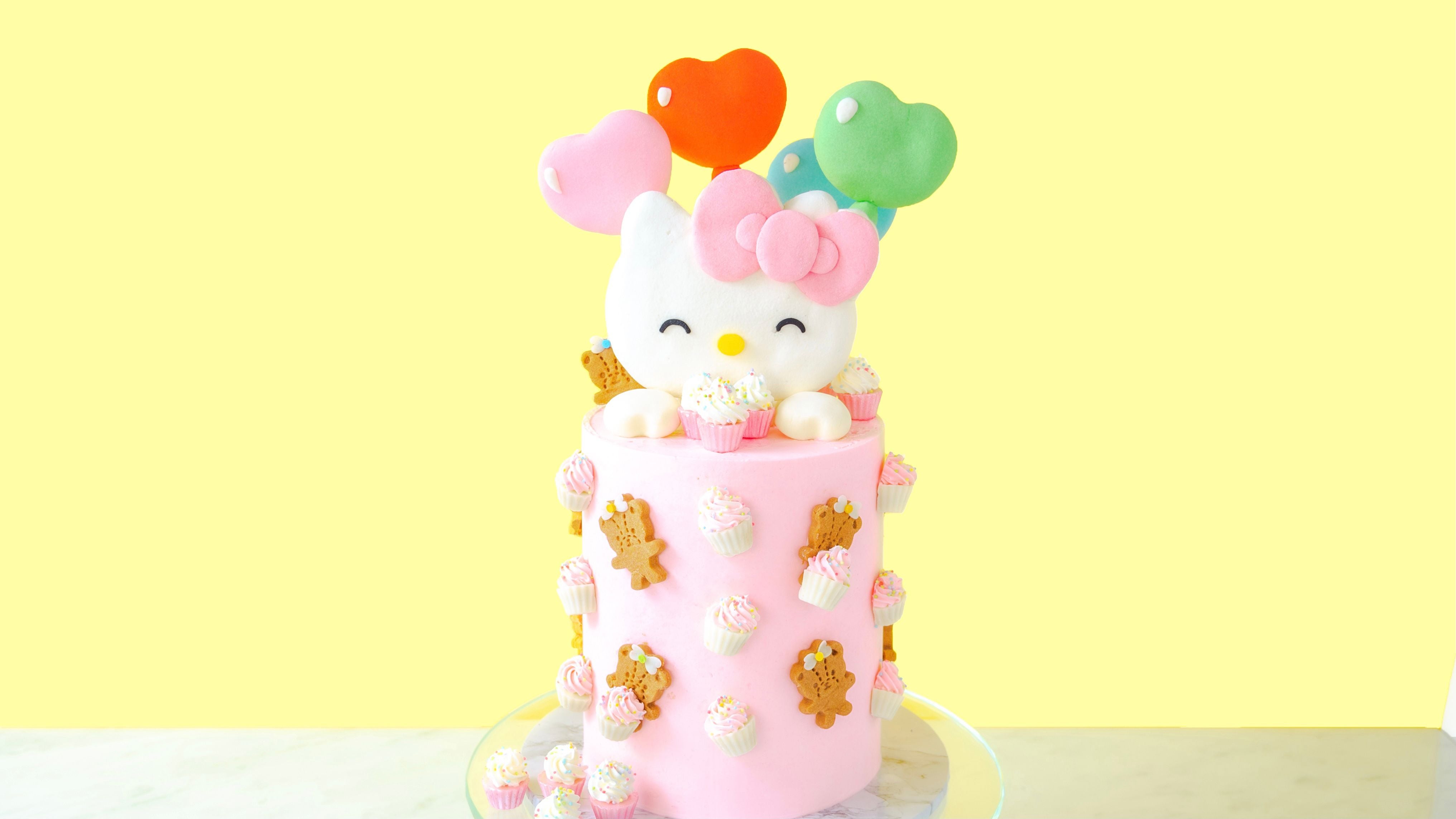 Amazon.com: Cakecery Hello Kitty Edible Cake Image Topper Personalized Birthday  Cake Banner 1/4 Sheet : Grocery & Gourmet Food