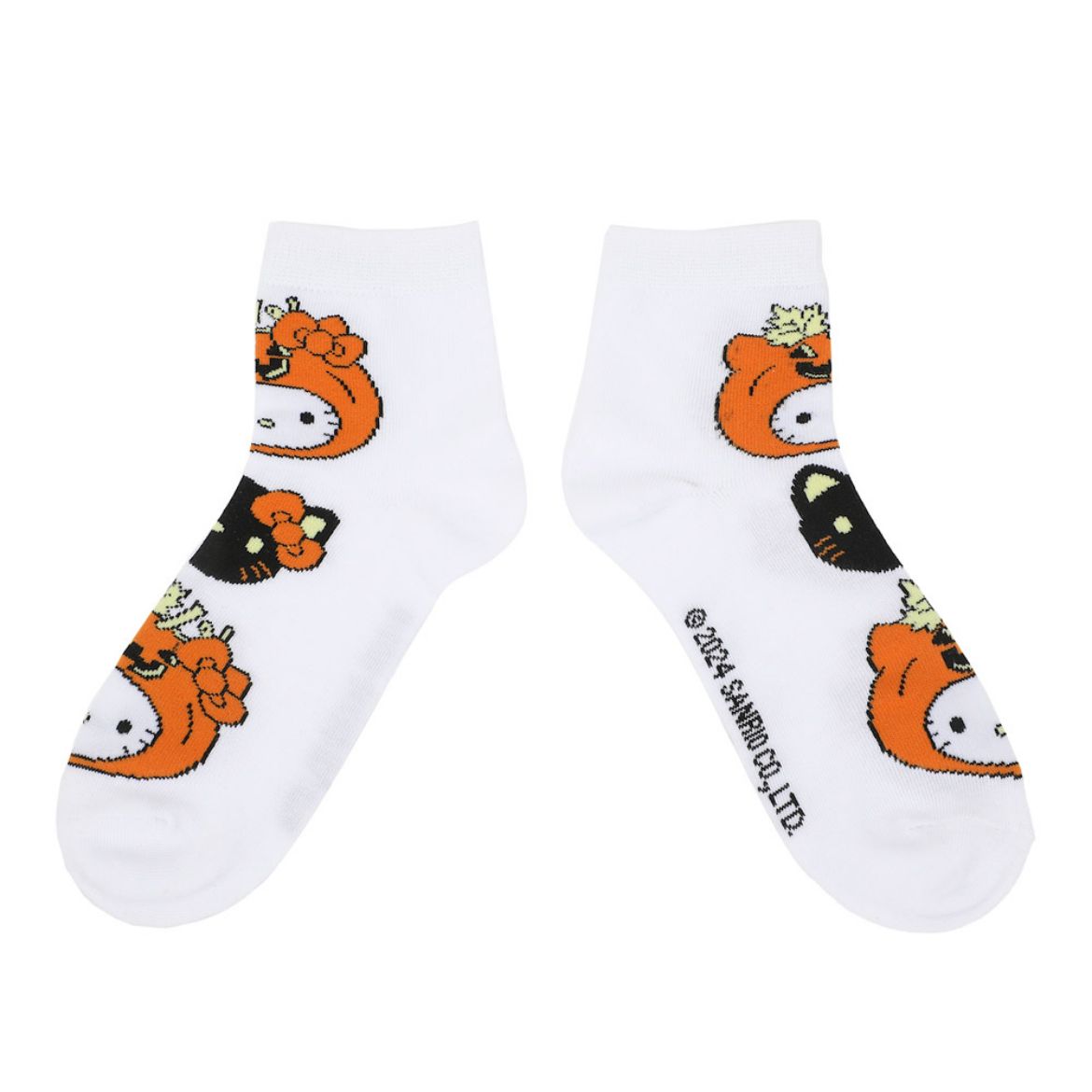 Hello Kitty 3-Pc Halloween Qtr. Crew Sock Set Accessory BIOWORLD   