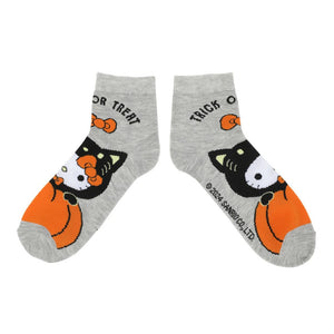 Hello Kitty 3-Pc Halloween Qtr. Crew Sock Set Accessory BIOWORLD   