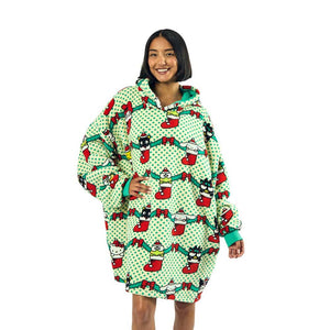 Hello Kitty & Friends Holiday Stockings Lounge Hoodie Apparel BIOWORLD   