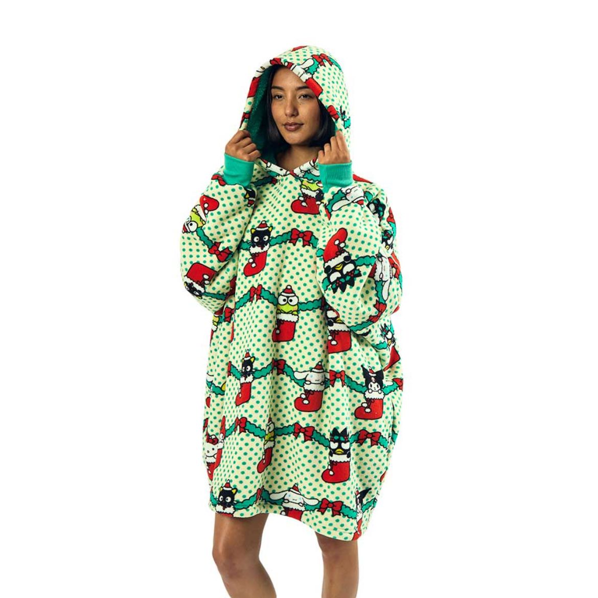 Hello Kitty &amp; Friends Holiday Stockings Lounge Hoodie Apparel BIOWORLD   