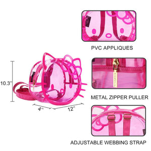 Hello Kitty Pink Clear Mini Backpack Bags BIOWORLD