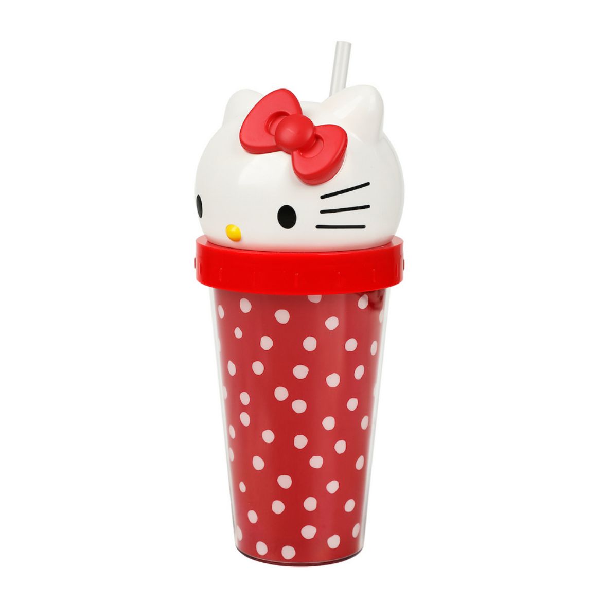 Hello Kitty 3D Face Travel Tumbler (Dots) Home Goods BIOWORLD