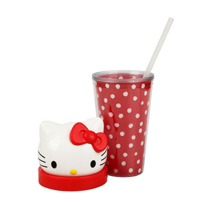 Hello Kitty 3D Face Travel Tumbler (Dots) Home Goods BIOWORLD