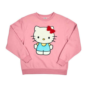 Hello Kitty 3D Bow Oversized Pink Sweatshirt Apparel BIOWORLD