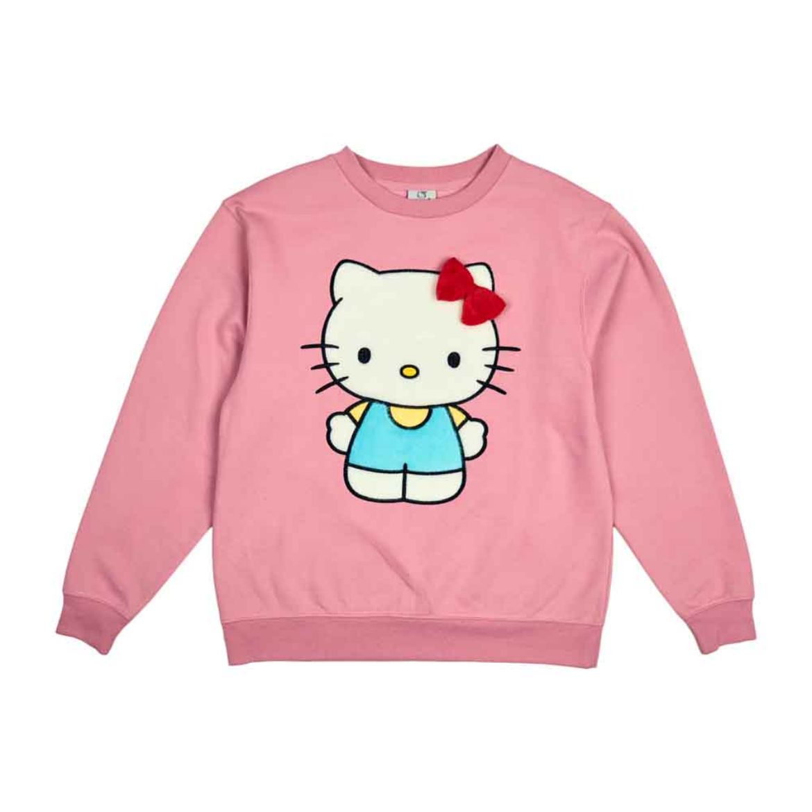 Hello Kitty 3D Bow Oversized Pink Sweatshirt Apparel BIOWORLD