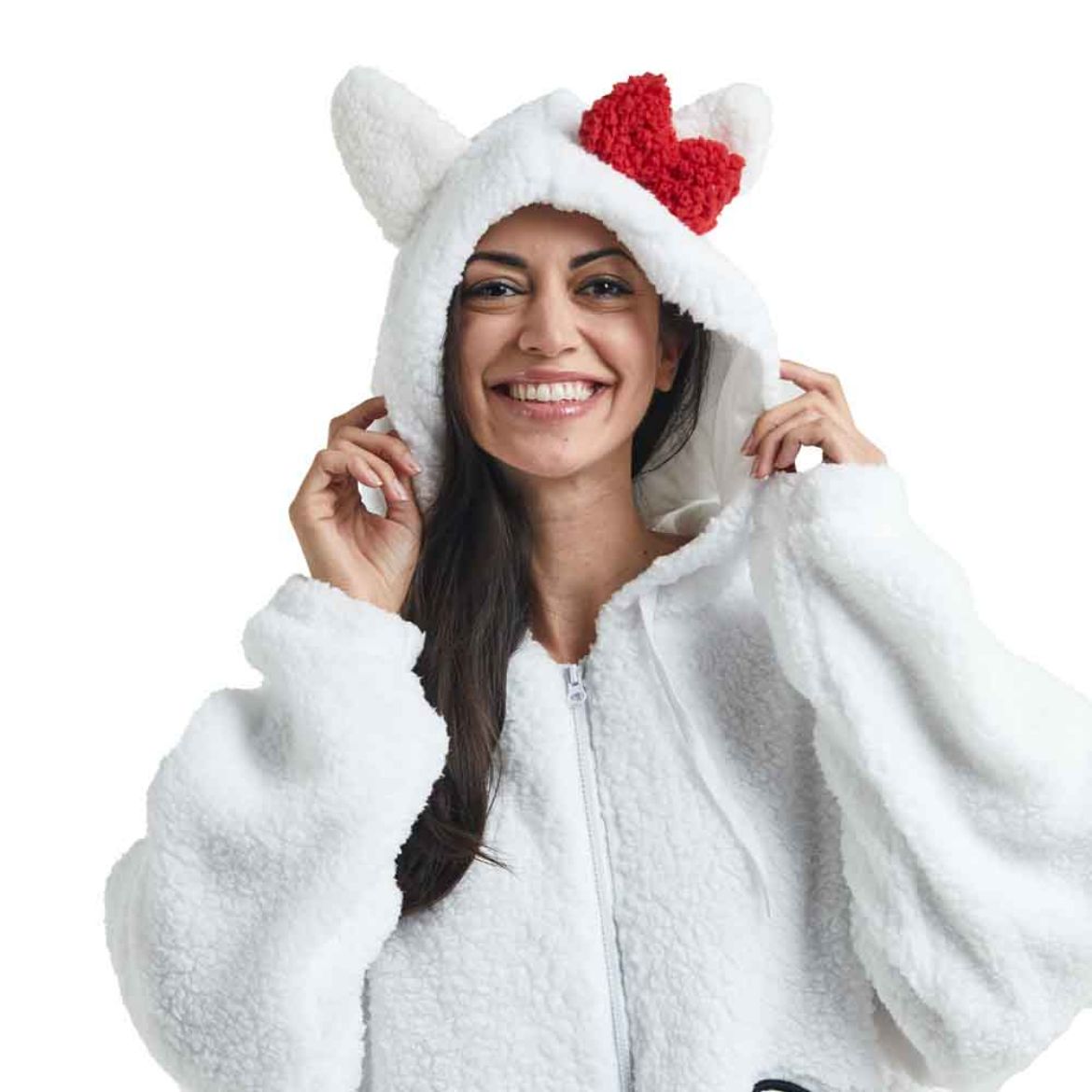 Hello Kitty Cozy Sherpa Zip Lounge Hoodie Apparel BIOWORLD