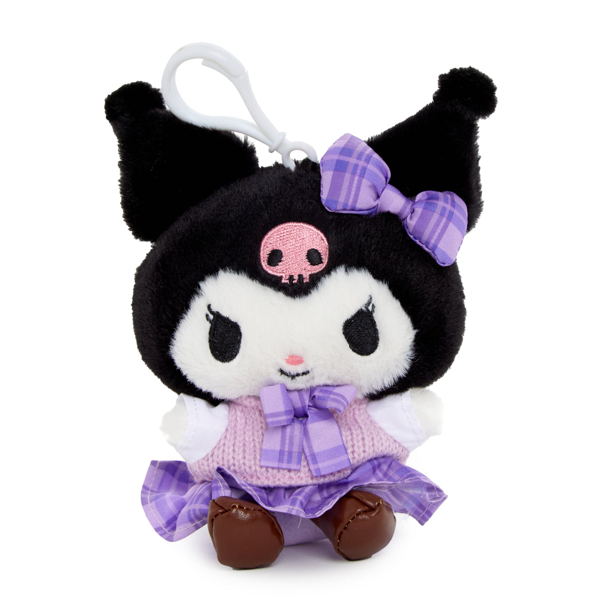 Kuromi Mascot Clip (Uniform Series) Plush NAKAJIMA CORPORATION   