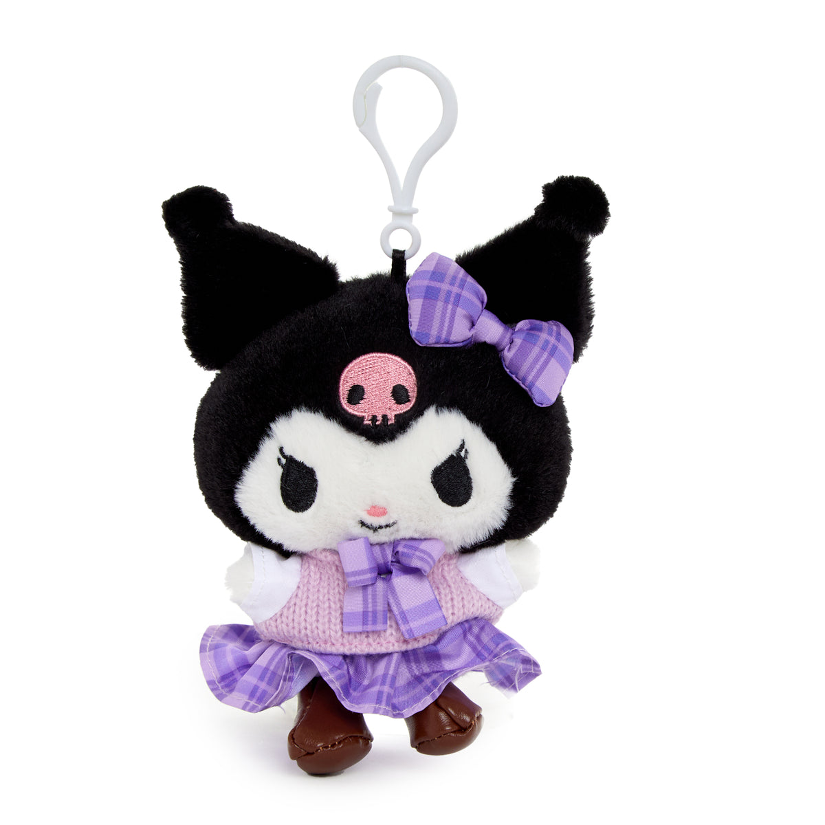 Kuromi Mascot Clip (Uniform Series) Plush NAKAJIMA CORPORATION   