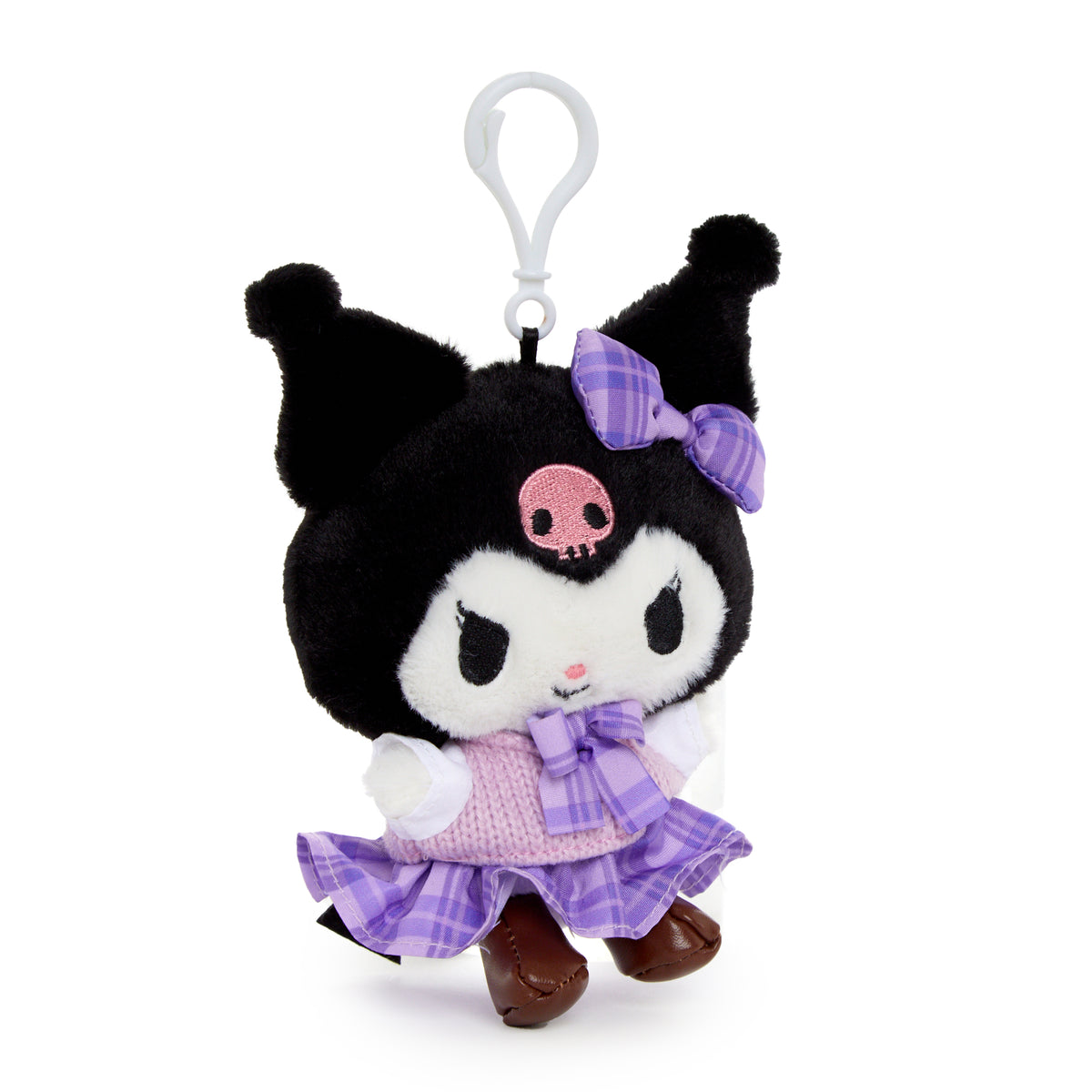 Kuromi Mascot Clip (Uniform Series) Plush NAKAJIMA CORPORATION   