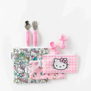 Bumkins Spoon and Fork Hello Kitty, Pink