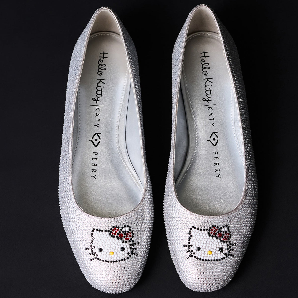 Hello Kitty x Katy Perry Crystal Ballet Flat (Silver) Shoes Katy Perry Collections   