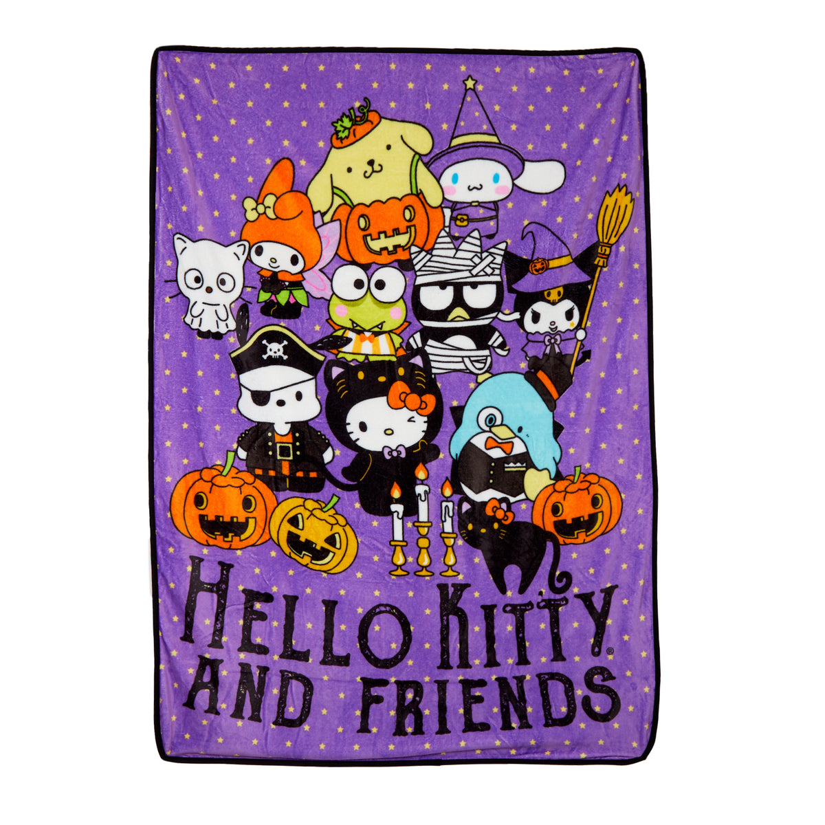 Hello Kitty and Friends Halloween Portrait Throw Blanket Home Goods BIOWORLD   