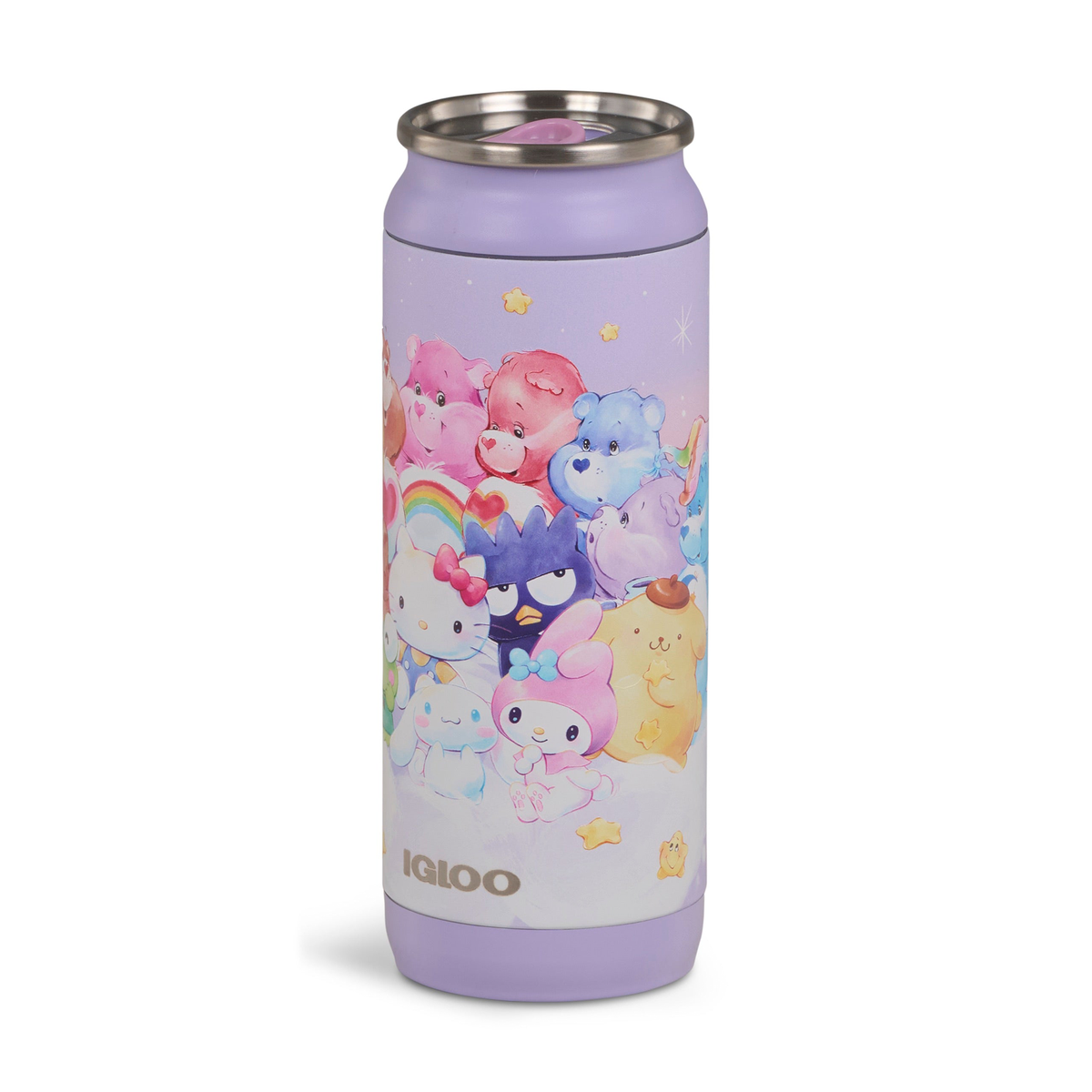 Hello Kitty and Friends x Care Bears Igloo 16 Oz Can Cooler Travel Igloo Products Corp   