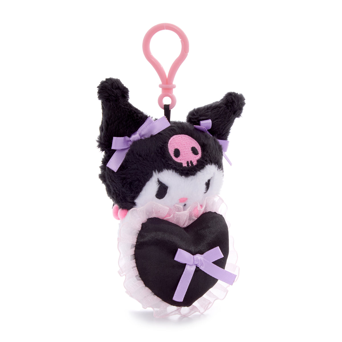 Kuromi Lovely Ribbons Mascot Clip Plush NAKAJIMA CORPORATION   