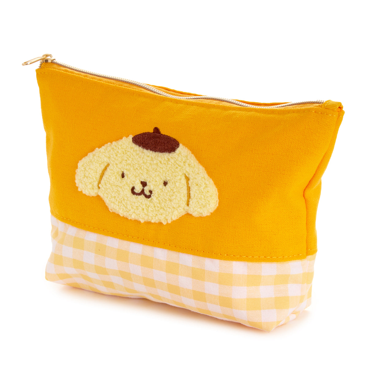 Pompompurin Chenille Gingham Zipper Pouch Bags NAKAJIMA CORPORATION   