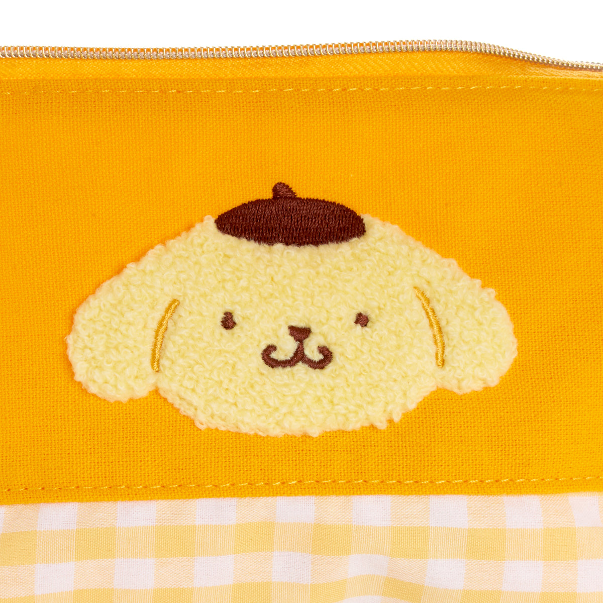 Pompompurin Chenille Gingham Zipper Pouch Bags NAKAJIMA CORPORATION   