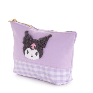 Kuromi Chenille Gingham Zipper Pouch Bags NAKAJIMA CORPORATION   