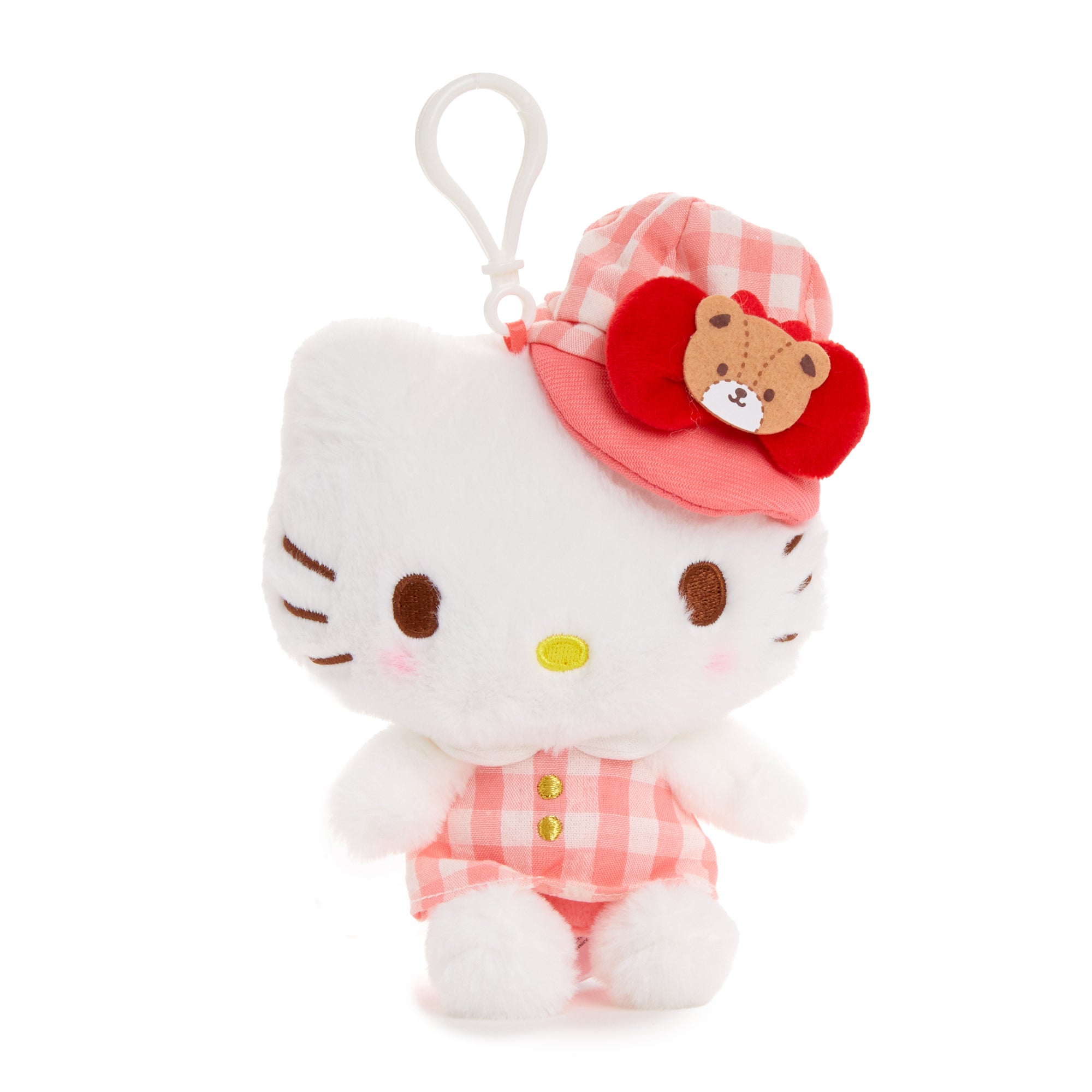 Hello Kitty Plush Mascot Clip (Gingham Cap Series) Plush NAKAJIMA CORPORATION   