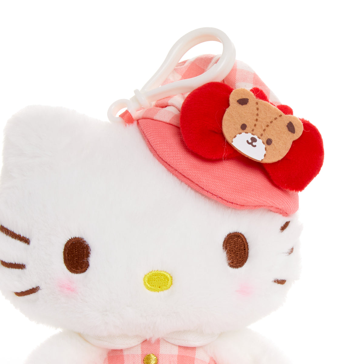 Hello Kitty Plush Mascot Clip (Gingham Cap Series) Plush NAKAJIMA CORPORATION   