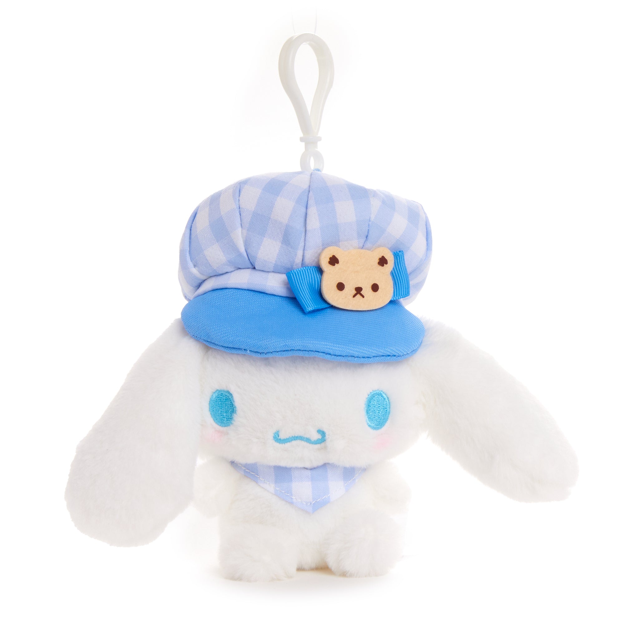 Cinnamoroll Plush Mascot Clip (Gingham Cap Series) Plush NAKAJIMA CORPORATION   