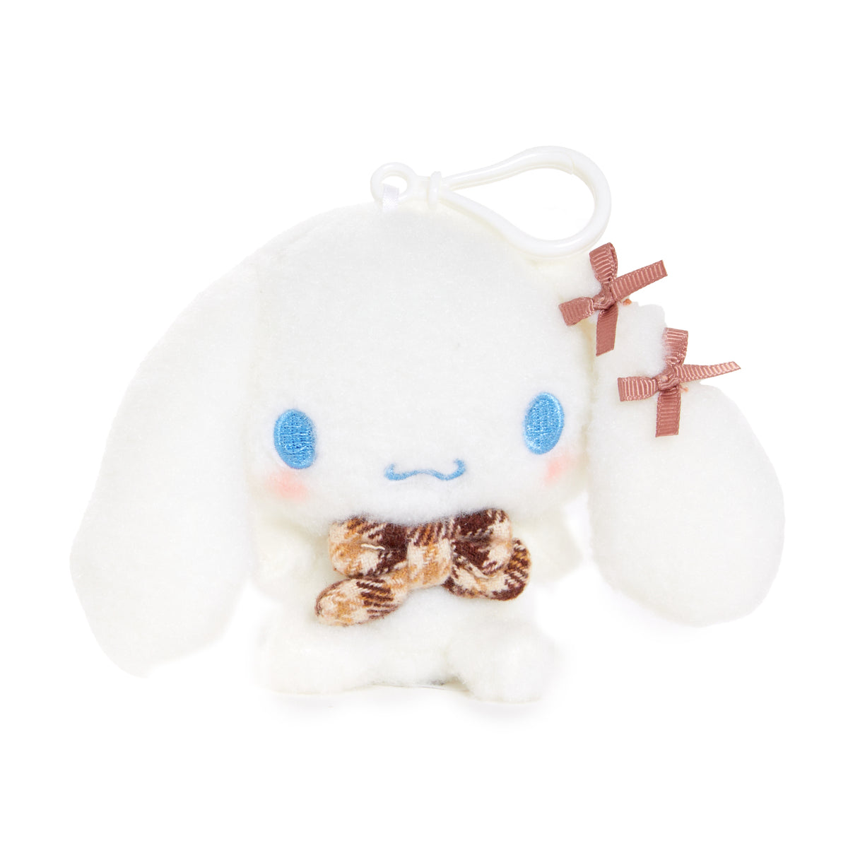 Cinnamoroll Mascot Clip (Mocha Check Series) Plush NAKAJIMA CORPORATION   