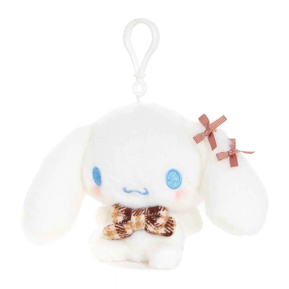 Cinnamoroll Mascot Clip (Mocha Check Series) Plush NAKAJIMA CORPORATION   