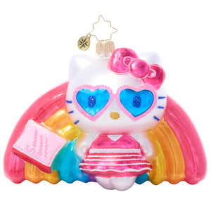 Hello Kitty x Christopher Radko Handmade Glass Ornament (Pool Party) Seasonal RAUCH BRANDS   