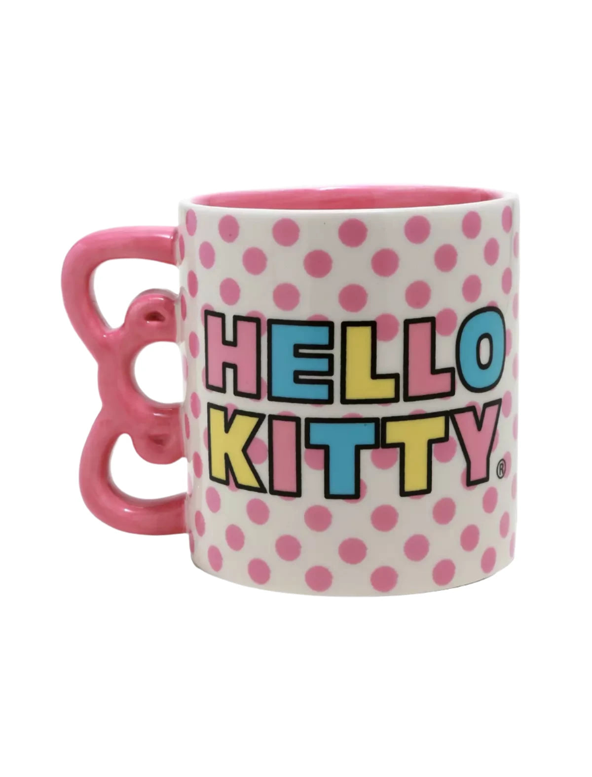 Hello Kitty Sculpted Bow &amp; Rainbow Ceramic Mug Home Goods Silver Buffalo   