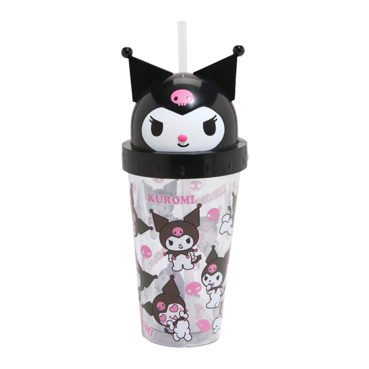 Kuromi 3D Acrylic Travel Tumbler Home Goods BIOWORLD   