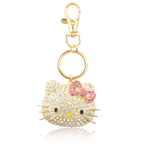 Hello Kitty Face Pave 3D Bling Keychain Accessory JACMEL   