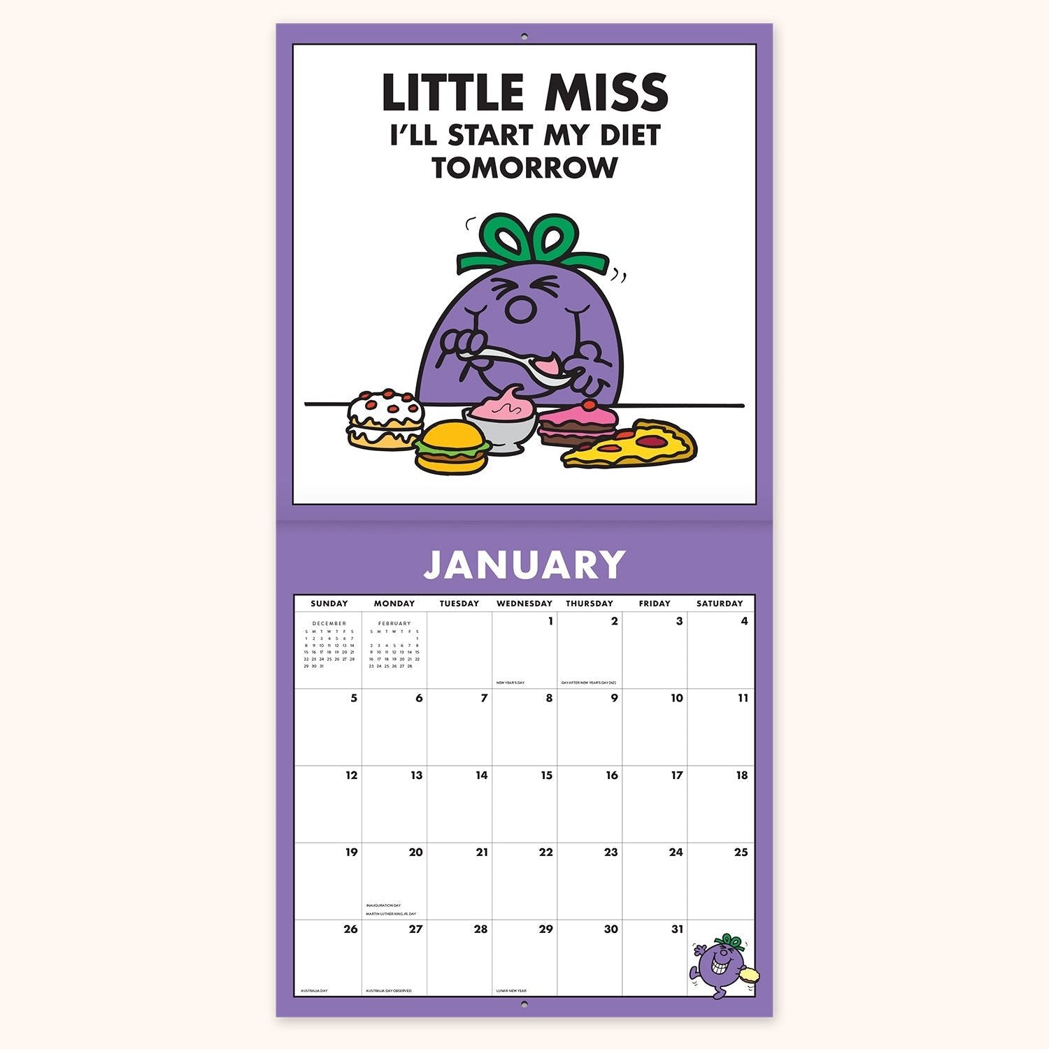 Mr. Men Little Miss x Studio Oh! 2025 Wall Calendar Stationery Studio Oh!   