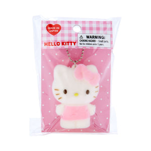 Hello Kitty Flocked Keychain Mascot Accessory Japan Original   