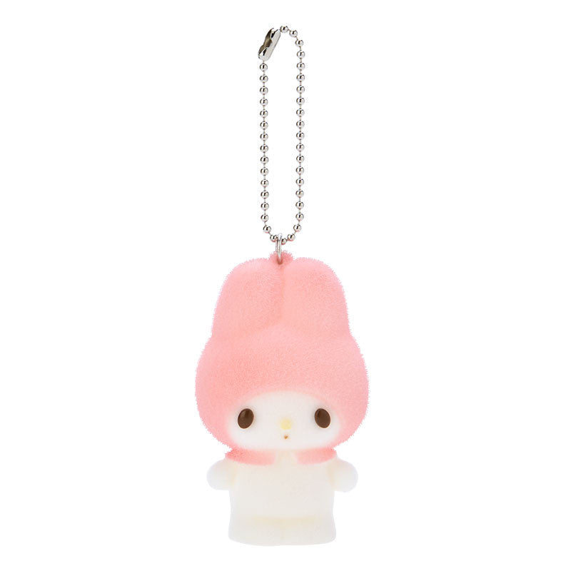 My Melody Flocked Keychain Mascot Accessory Japan Original   