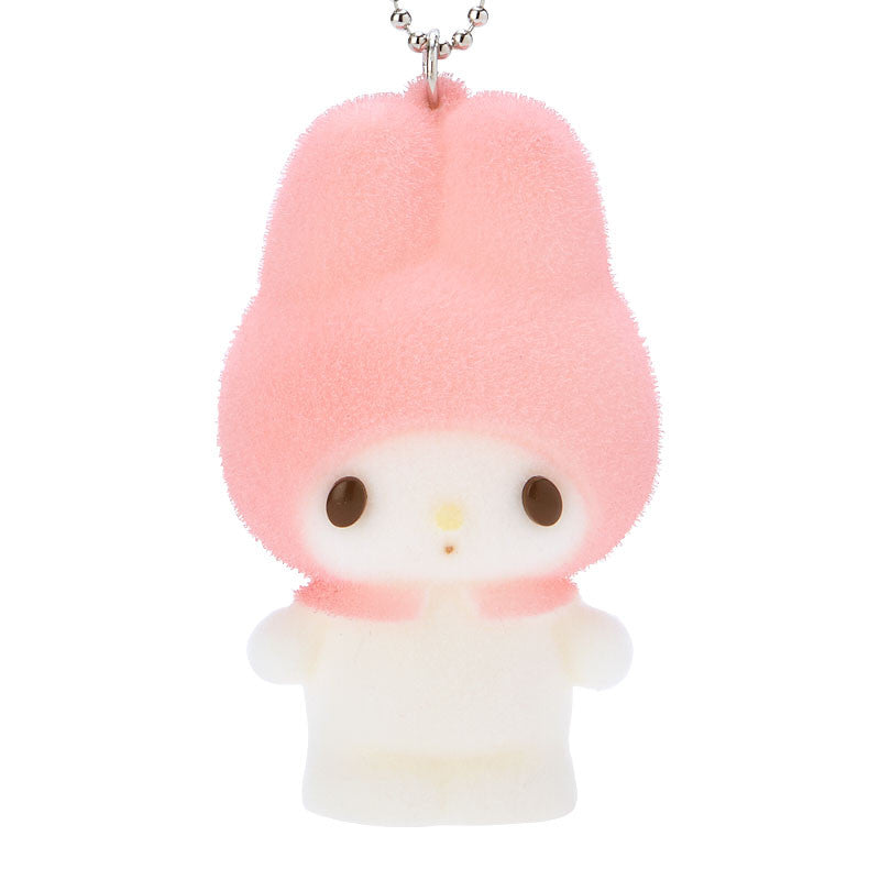 My Melody Flocked Keychain Mascot Accessory Japan Original   