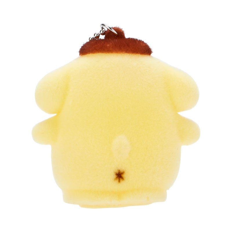 Pompompurin Flocked Keychain Mascot Accessory Japan Original   