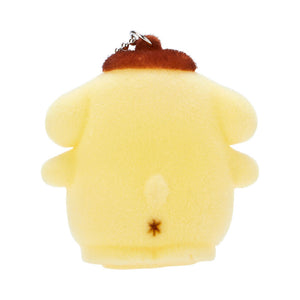 Pompompurin Flocked Keychain Mascot Accessory Japan Original   