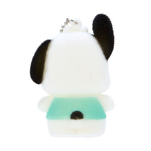 Pochacco Flocked Keychain Mascot Accessory Japan Original   