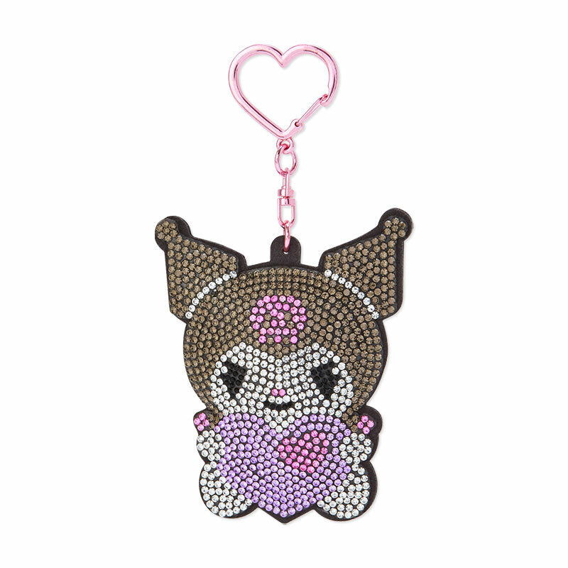 Bedazzled Black Kuromi Pink Badge Reel, ⭐️ other