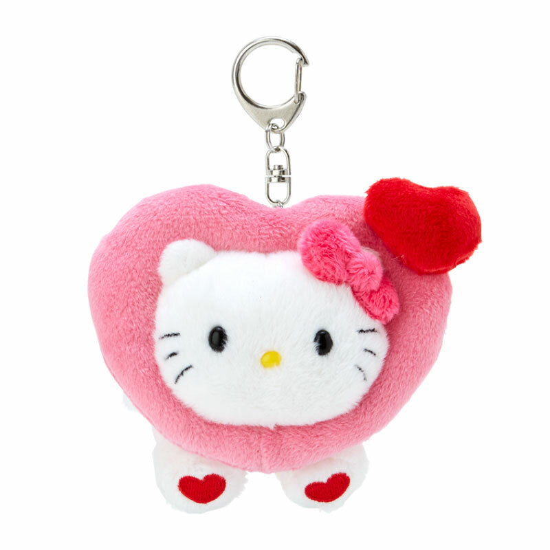 Hello Kitty Plush Mascot Keychain (Big Heart Series) Accessory Japan Original   