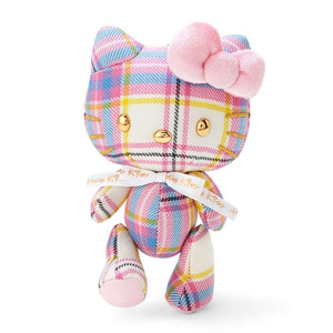 Hello Kitty Wool Mascot Keychain (Premium Dress Tartan Series) Accessory Japan Original   