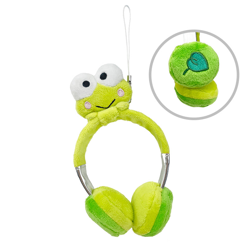 Keroppi Plush Headphones Bag Charm Accessory Global Original   