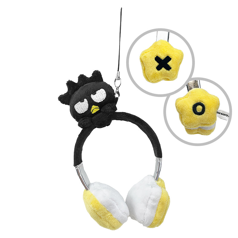 Badtz-maru Plush Headphones Bag Charm Accessory Global Original   