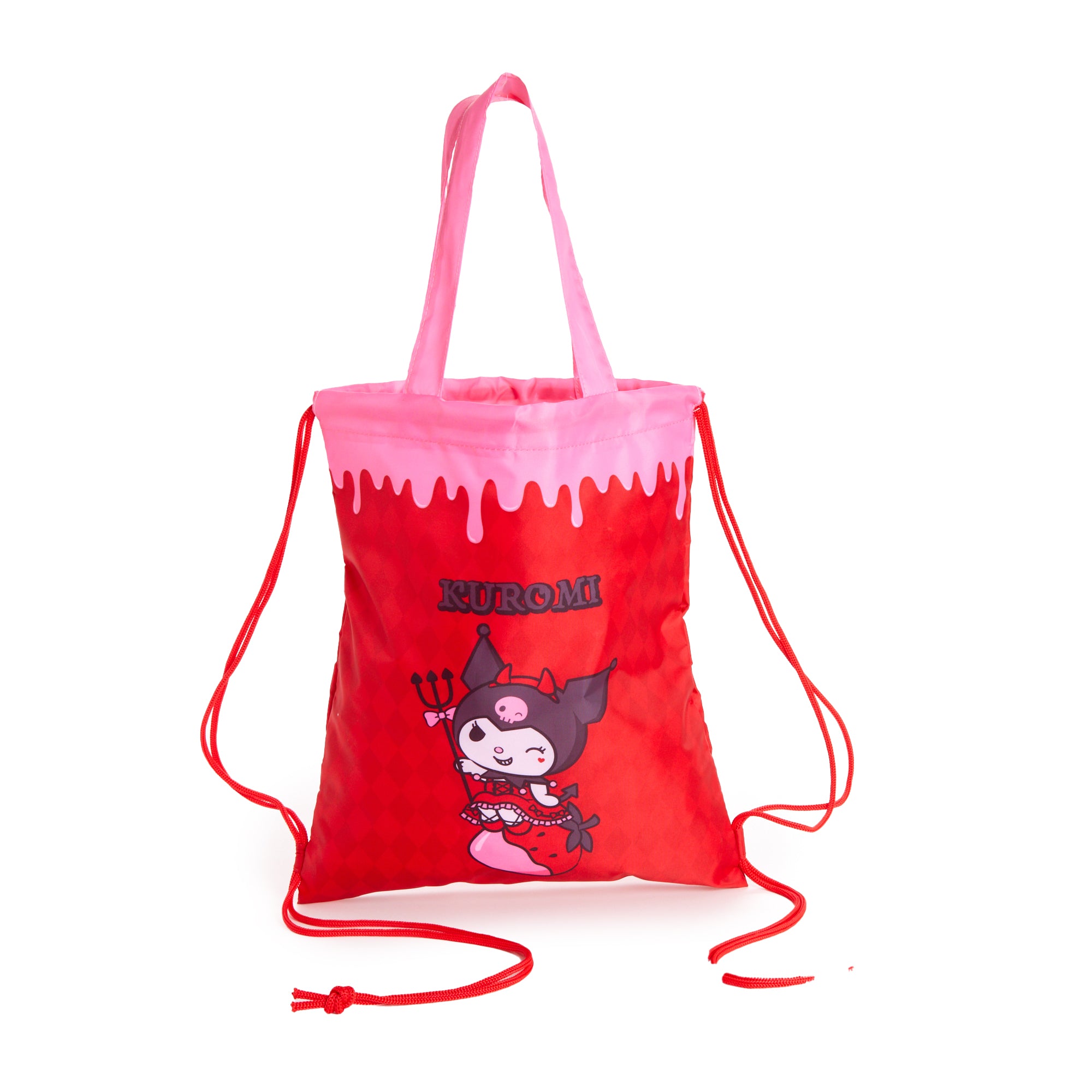 Kuromi Drawstring Backpack (Strawberry Treat Series) Bags NAKAJIMA CORPORATION