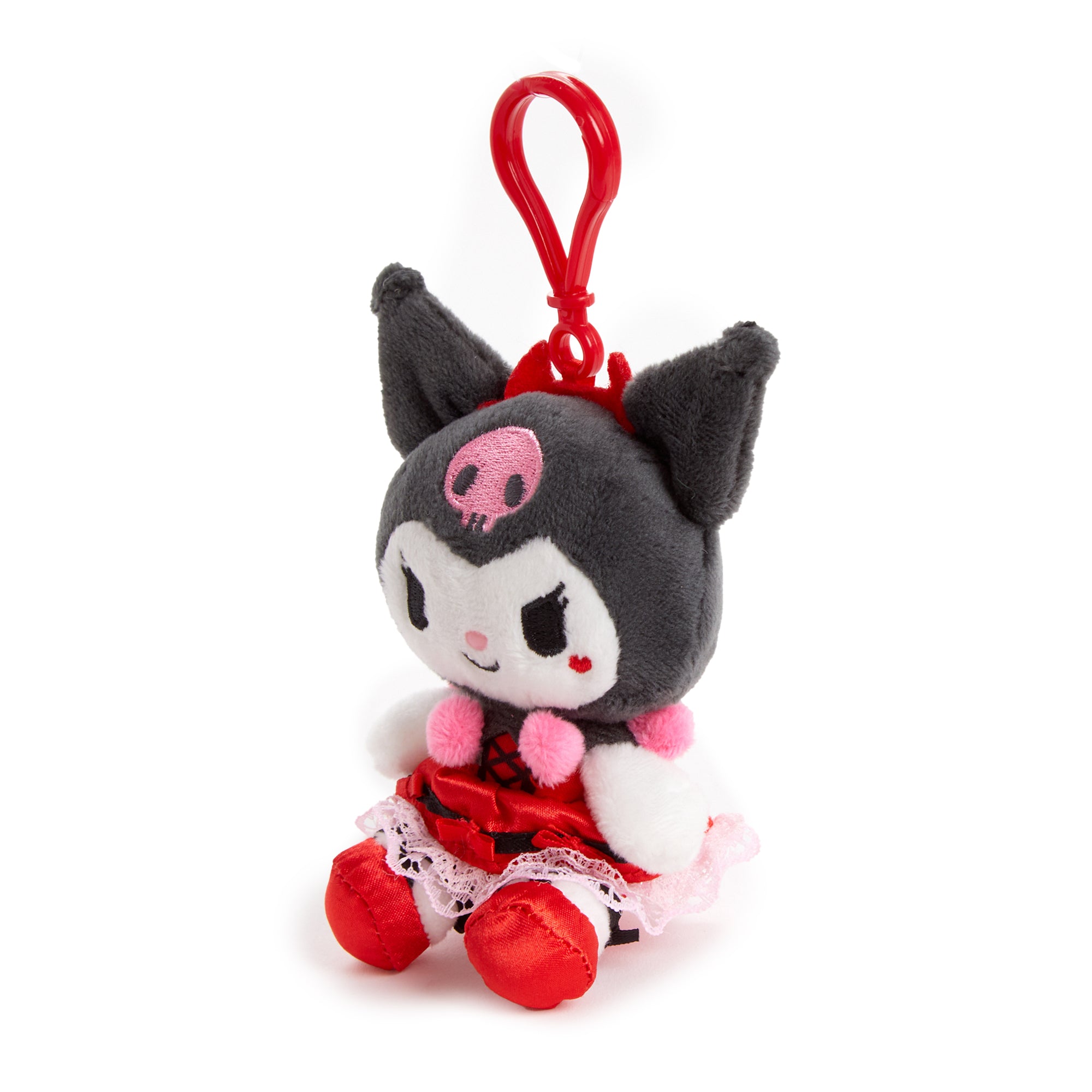 Kuromi Plush Mascot Clip (Strawberry Treat Series) Accessory NAKAJIMA CORPORATION