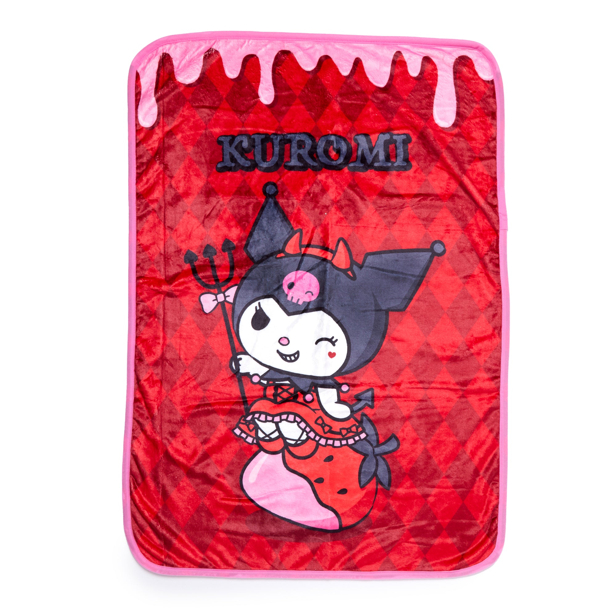 Kuromi Throw Blanket (Strawberry Treat Series) Home Goods NAKAJIMA CORPORATION